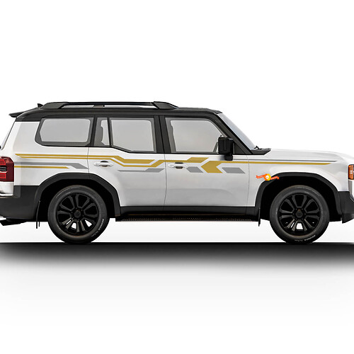 Kit d’autocollants latéraux Toyota Land Cruiser Prado 2024, autocollants graphiques à rayures en vinyle
