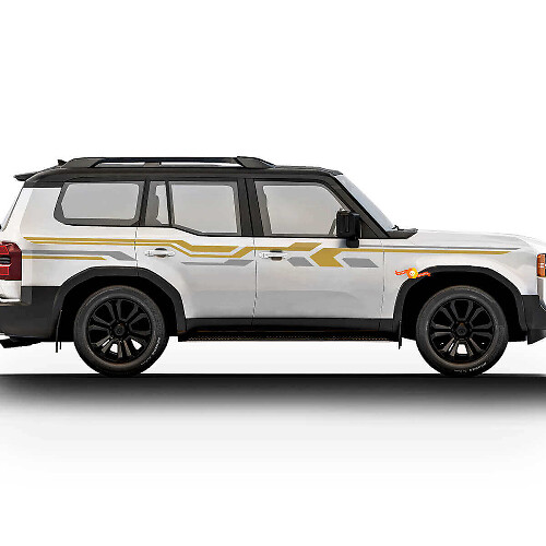 Kit de décalcomanie latéral angulaire pour Toyota Land Cruiser Prado 2024