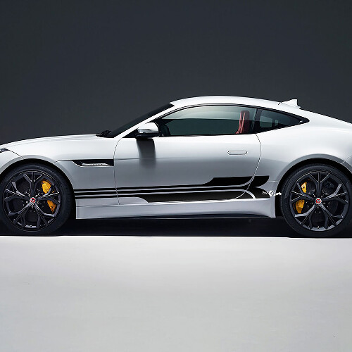 Jaguar F-Type R Side Stripes Racing Graphics Portes autocollant Logo autocollant
