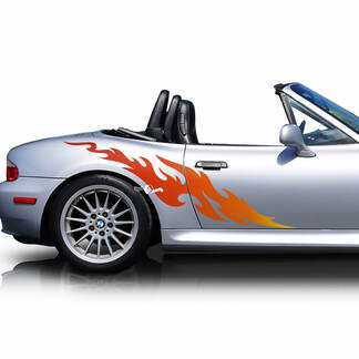 Paire BMW Z3 Roadster rayures portes latérales coloré dégradé vinyle autocollant autocollant
