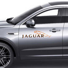 Pair Jaguar E-Pace Portes latérales Logo Graphique Decal Logo Sticker 2 Couleurs
 3