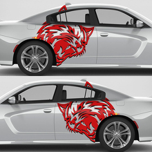 Kit de décalcomanies vinyle énormes pour ailes arrière Wildcat pour Dodge Challenger Charger_3