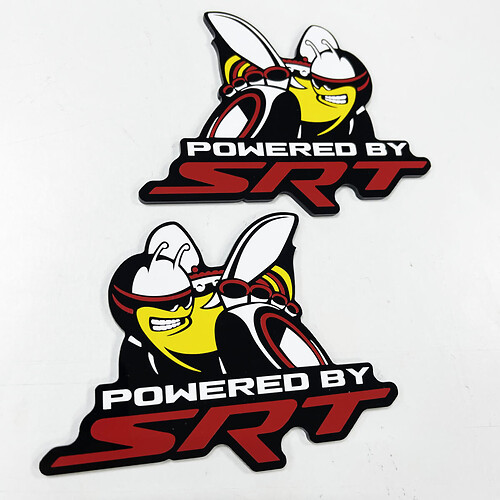 Propulsé par SRT Scat Pack Bee Dodge Charger Challenger Badge Fender Badges Emblème

