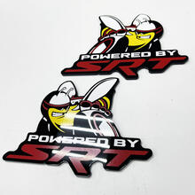 Propulsé par SRT Scat Pack Bee Dodge Charger Challenger Badge Fender Badges Emblème
 3