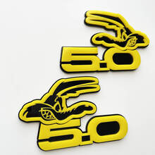 COYOTE 5.0 Fender Badges Emblème 3D Badge Noir vs Jaune 2
 2
