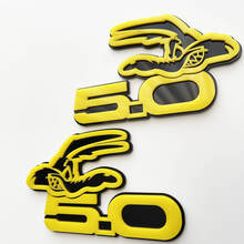 COYOTE 5.0 Fender Badges Emblème 3D Badge Noir vs Jaune 2
 3