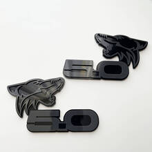 COYOTE 5.0 Fender Badges Emblème 3D Badge Noir vs Gris
 3
