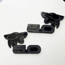 COYOTE 5.0 Fender Badges Emblème 3D Badge Noir vs Gris
 4