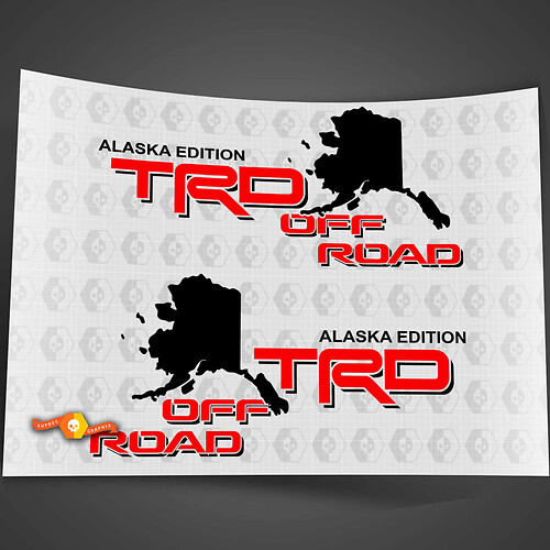 Autocollants de décalcomanies de camion de chevet Toyota TRD Off Road Alaska Edition
