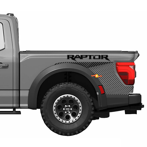 Graphiques latéraux de chevet adaptés à 2024 Ford F150 Raptor R Vinyl Sticker Decal kit rayures 2
