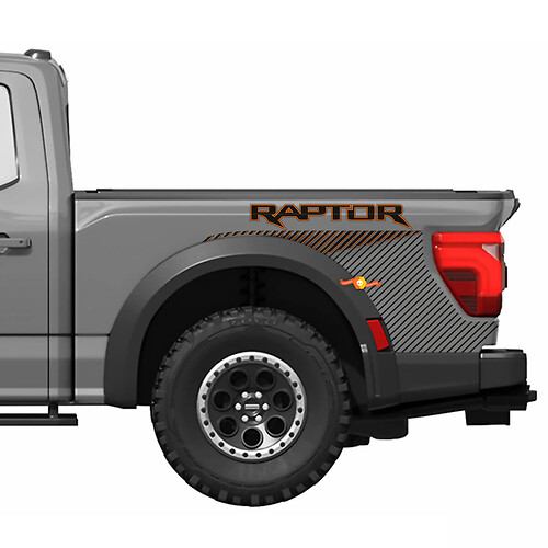Graphiques latéraux de chevet adaptés à 2024 Ford F150 Raptor R Vinyl Sticker Decal kit rayures 3
