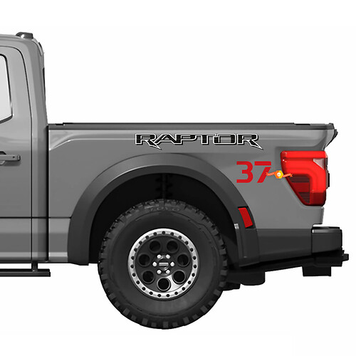 Graphiques latéraux de chevet adaptés à Ford F150 Raptor 37 Kit d'autocollants en vinyle à rayures
