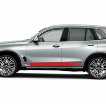 Autocollant en vinyle à rayures à carreaux pour portes latérales BMW X5 G05
 2