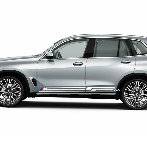 M Logo Stripes pour BMW X5 G05 Portes latérales Autocollant en vinyle
