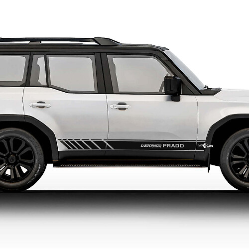 Kit de stickers et décalcomanies latéraux de course en vinyle pour Toyota Land Cruiser Prado 2024
_1
