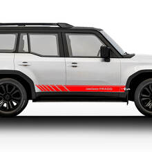 Kit de stickers et décalcomanies latéraux de course en vinyle pour Toyota Land Cruiser Prado 2024
 3