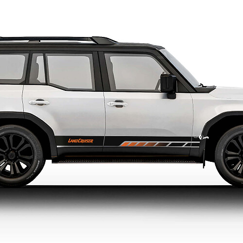 Autocollants Décoratifs Vinyle Rayures Vintage Kit De Lettrage Pour Toyota Land Cruiser