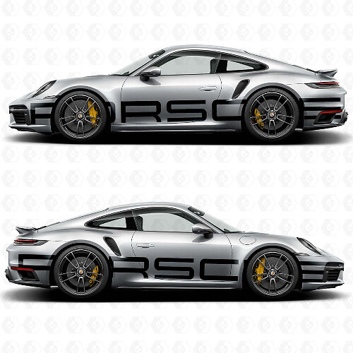 Kit de décalcomanie latérale en vinyle avec grandes lettres Porsche pour Porsche 911