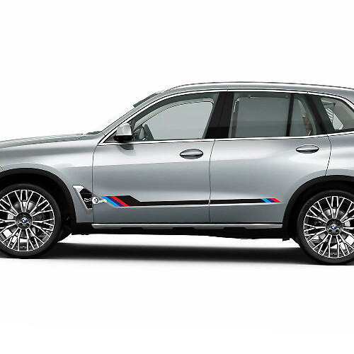 Accents M couleurs Rayures pour BMW G05 Portes Latérales Vinyle Autocollant Autocollant
