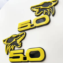 COYOTE 5.0 Fender Badges Emblème 3D Badge Noir vs Jaune
 4