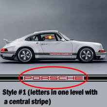 Porsche 911 Bandes Latérales Classiques à Deux Tons Autocollant Logo Style Singer
 2
