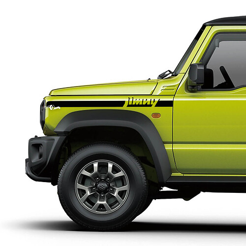 Paire Suzuki JIMNY Side Fender Stripe graphique décalcomanie Lignes Logo autocollant
