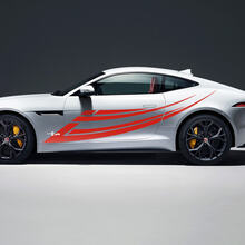2x Jaguar F-Type R Side Racing Graphics Portes Autocollant en vinyle latéral
 3