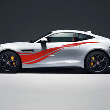 2x Jaguar F-Type R Side Racing Graphics Portes Side Wave Secal Vinyle Autocollant
 3