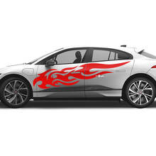 2x Jaguar F-Type R Side Racing Graphics Portes Côté Flamme Autocollant Vinyle
 2