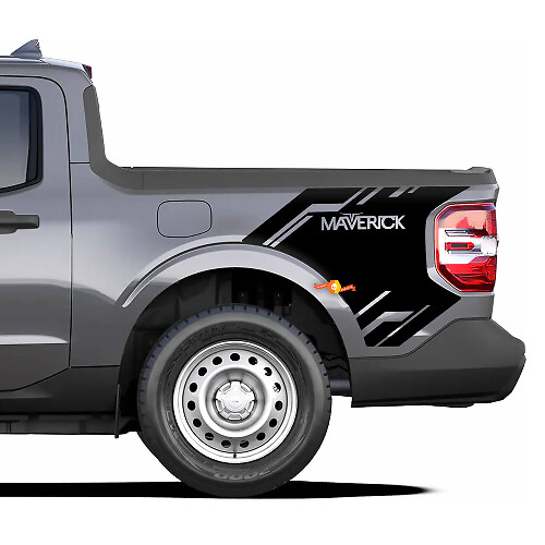 Paire de décalcomanies avec logo en vinyle pour lit latéral Ford Maverick à partir de 2022
