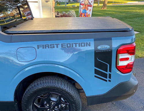 Paire de décalcomanies avec logo en vinyle Ford Maverick première édition pour lit latéral
