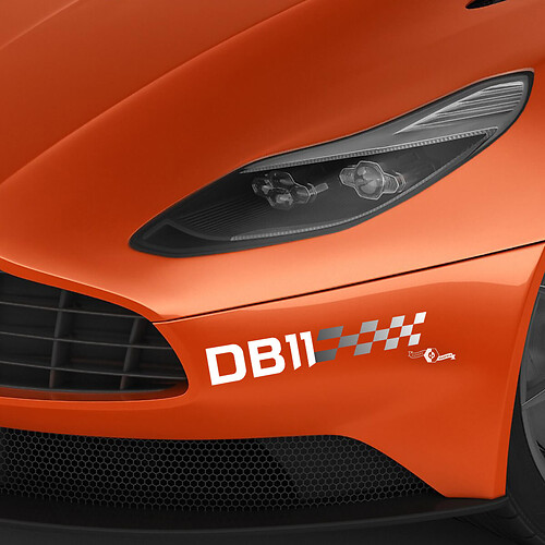 Paire d'autocollants en vinyle pour pare-chocs avant Aston Martin DB11 2 couleurs - Dégradé
