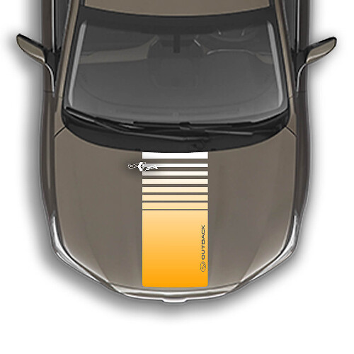 Autocollant graphique Punisher à rayures pour capot, adapté à la Suba Outback - Dégradé
