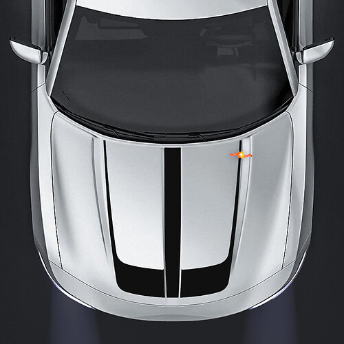 Dodge Charger Hood Accent Center Decal Stickers Graphic s’adapte aux modèles 2015 - 2020
