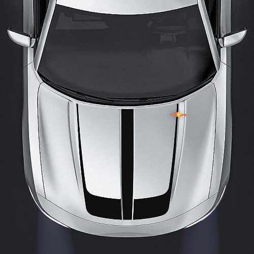 Dodge Charger Hood Accent Center Decal Stickers Graphic s’adapte aux modèles 2015 - 2020
