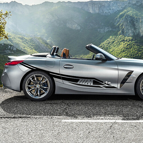 Autocollant de décalque de vinyle de porte latérale Tribal M Logo BMW Z4
