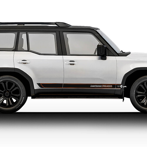 Kit d'autocollants graphiques en vinyle à rayures de style vintage Toyota Land Cruiser Prado
