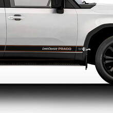 Kit d'autocollants graphiques en vinyle à rayures de style vintage Toyota Land Cruiser Prado
 2