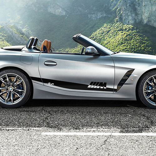 Bandes d’accent de porte latérale avec logo M BMW Z4 Autocollant en vinyle
