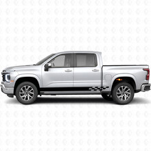 Bandeaux en vinyle à damier Lightning pour portes et bas de caisse Chevrolet Silverado 1500 Nouvelle génération 2027_2