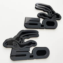 COYOTE 5.0 Fender Badges Emblème 3D Badge Noir vs Gris 2
 2