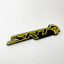 Badge SRT 3D noir vs jaune, emblème de garde-boue
 2