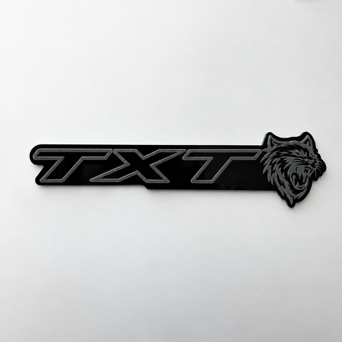 SRT Style Black Grey Custom TXT Cat 3D — Emblème (aile)