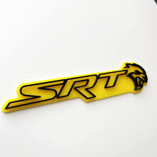 Badge SRT 3D Emblème de badges d'aile jaune vs noir
 3