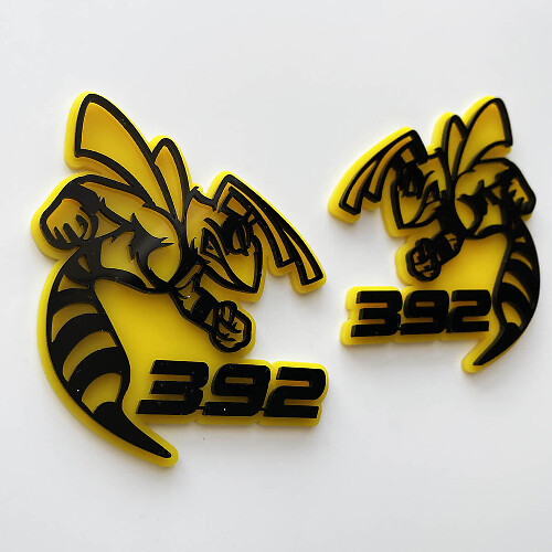Hornet Bee 392 Badge 3D Jaune vs Noir Badges Fender Emblème
