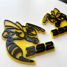 Hornet Bee 392 Badge 3D Jaune vs Noir Badges Fender Emblème
 3