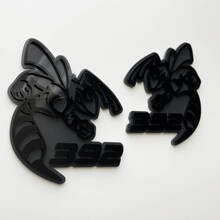 Hornet Bee 392 Badge 3D Gris vs Noir Badges Fender Emblème
 4