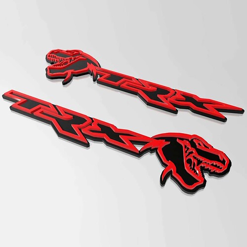 Badge TRX 3D noir vs rouge, emblème de garde-boue 2
