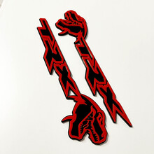 Badge TRX 3D noir vs rouge, emblème de garde-boue 2
 4