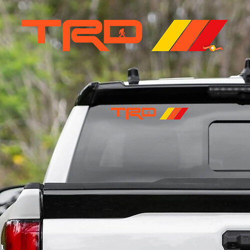Autocollant Vinyle Vintage TRD Bigfoot pour Lunette Arrière Toyota Tundra